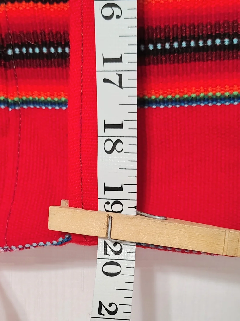 Peruvian Child's Backpack Woven Red Wool With Embroidery Colorful Alpaca & Sun